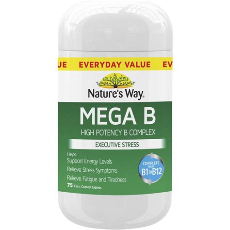 nature's way mega b|Nature's Way Mega B 75 Pack .